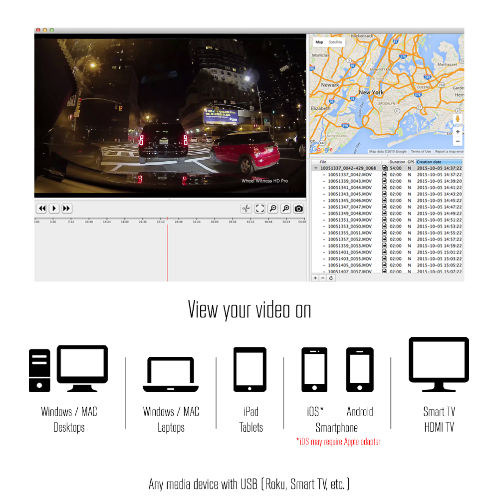 WheelWitness HD PRO Mark II – Premium Dash Cam - Sony Starvis - Super  Capacitor - iOS Android App - 170° Super Wide Lens - Night Vision Dashboard