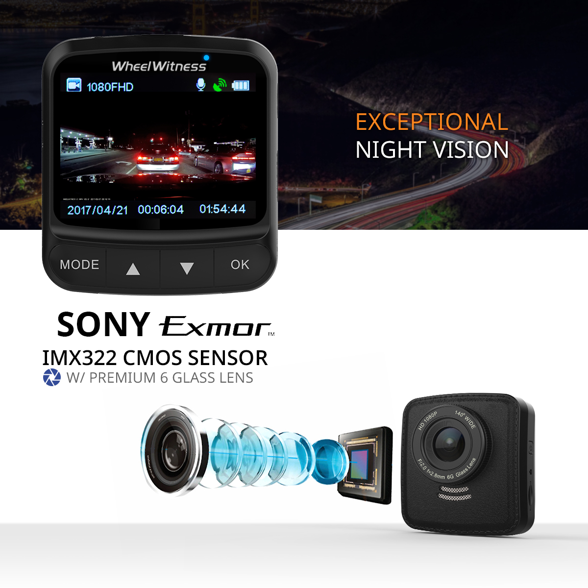 The HD PRO - Premier Super HD Dash Cam from - WheelWitness