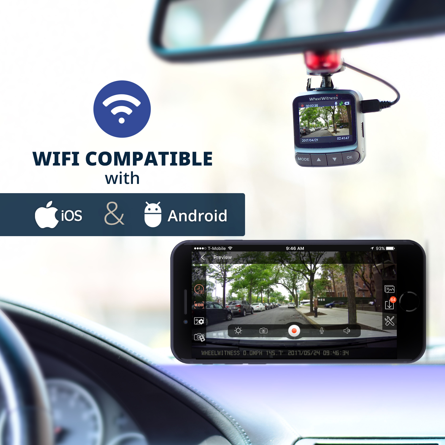 WheelWitness HD PRO PLUS Dashcam: GPS, 2K Video